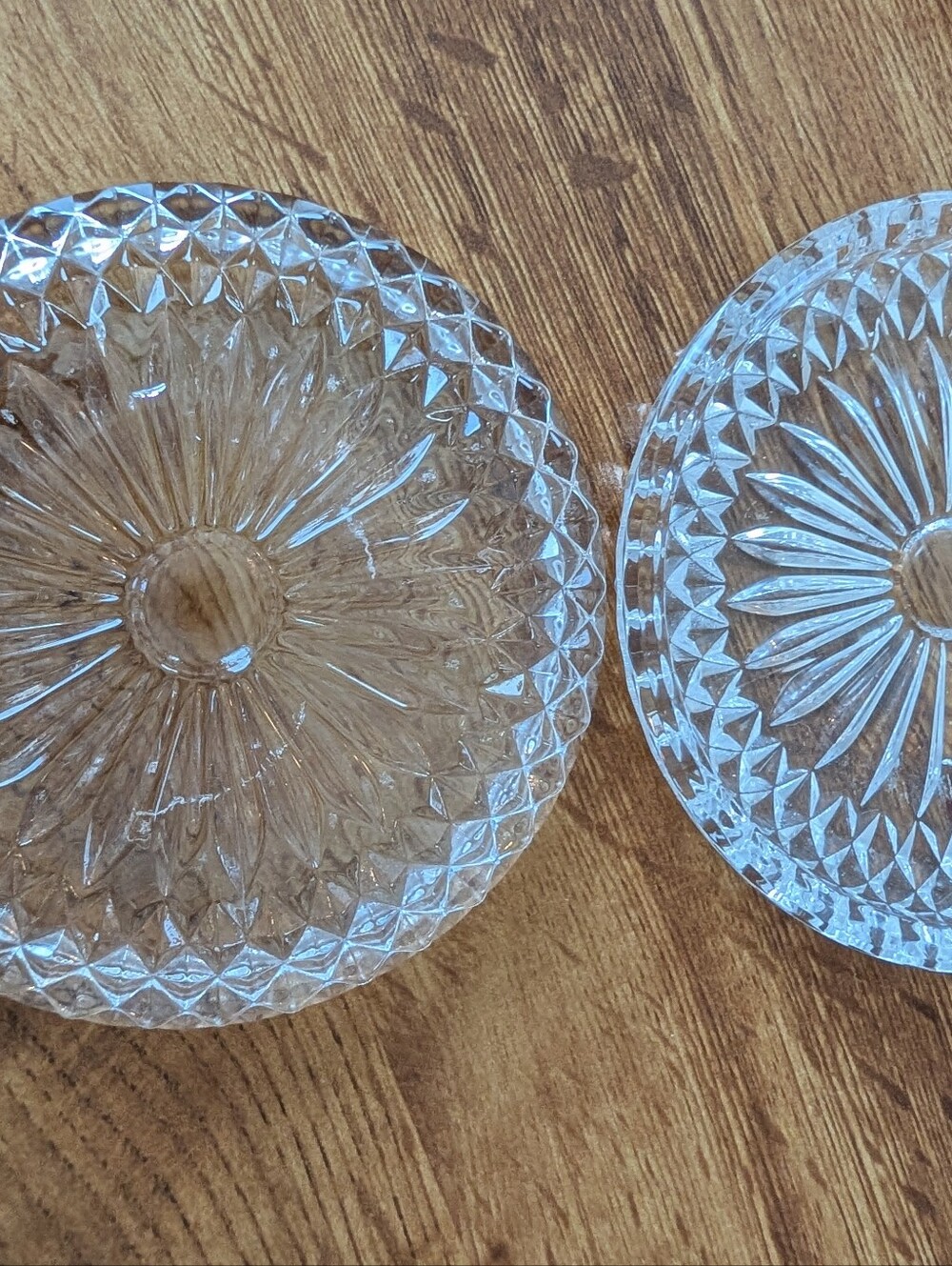 Cut Glass Coasters 8 TOTAL / 5 of One Design, 3 Another Design - Picture 10 of 12